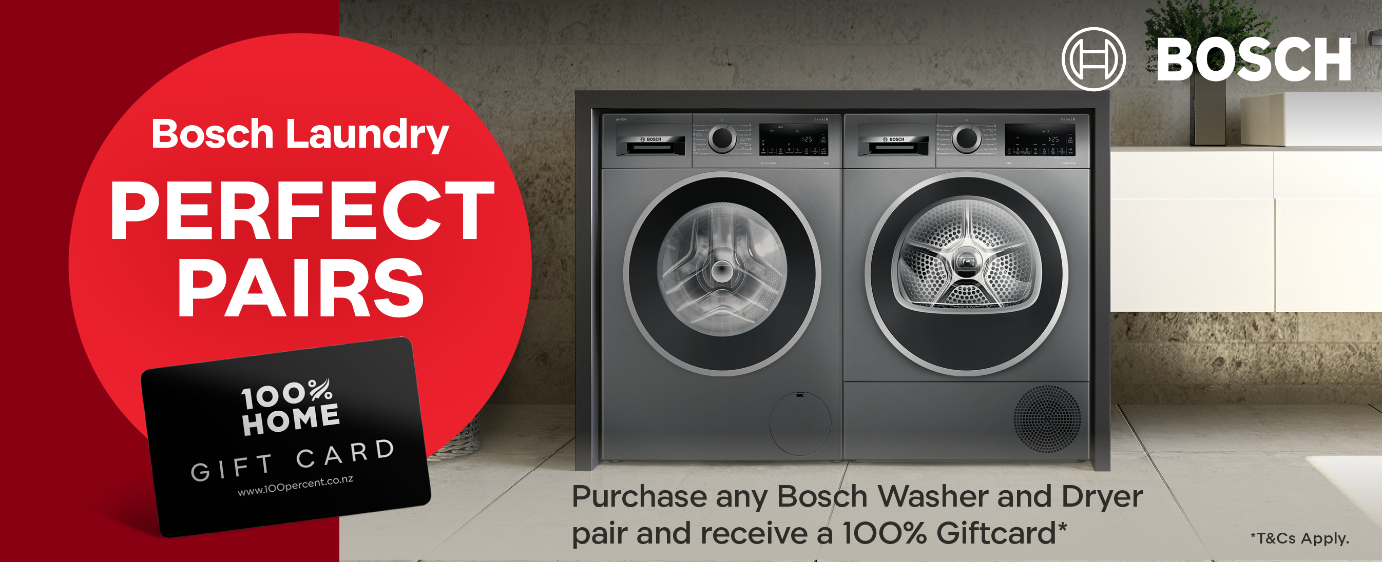 Bosch Laundry Pairs 100pc Gift Card Dec 2024