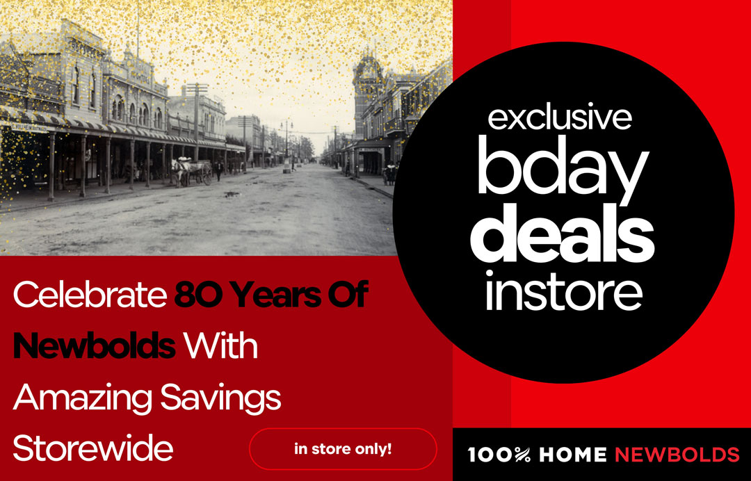 100% Newbolds Masterton 80th Birthday Sale July 2024